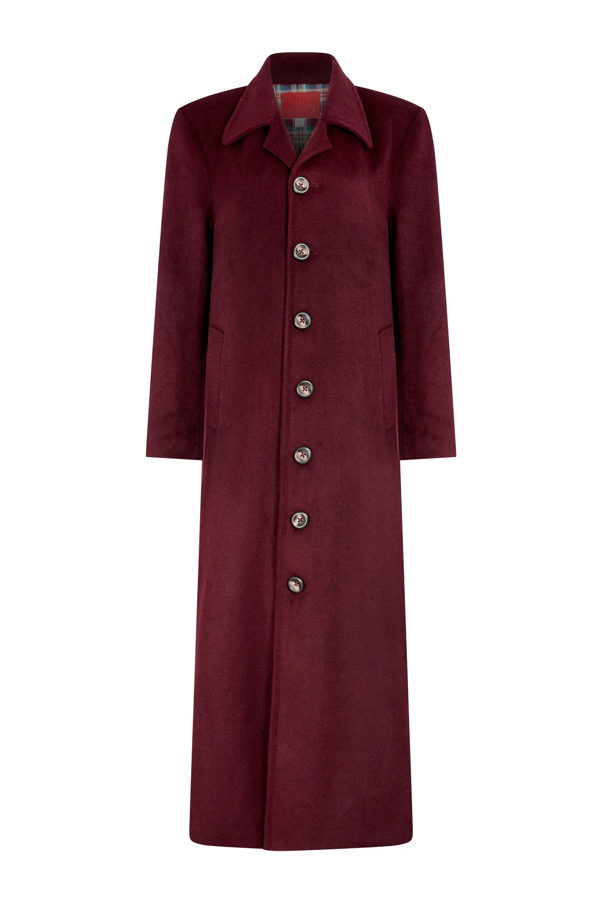 Merlot Long Wool Coat [final sale] - Image 18