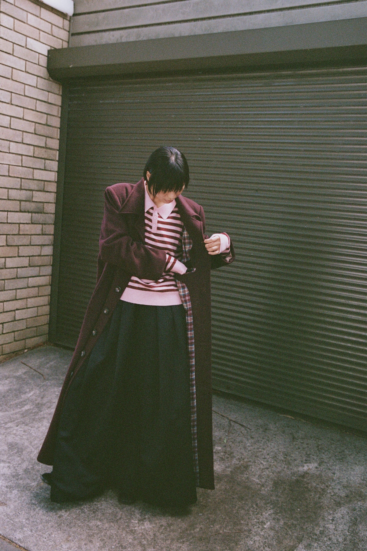 Merlot Long Wool Coat [final sale] - Image 4