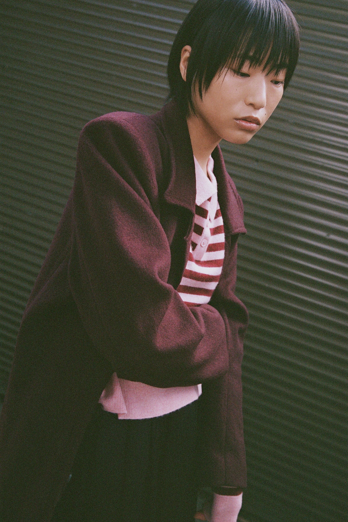Merlot Long Wool Coat [final sale] - Image 6