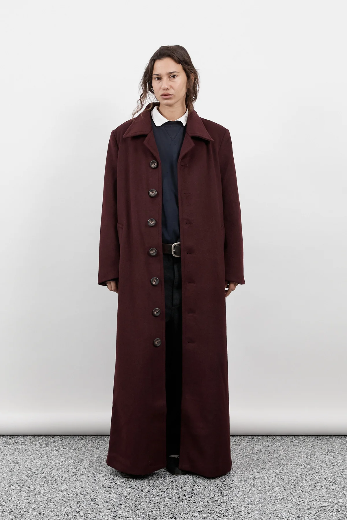 Merlot Long Wool Coat [final sale] - Image 8