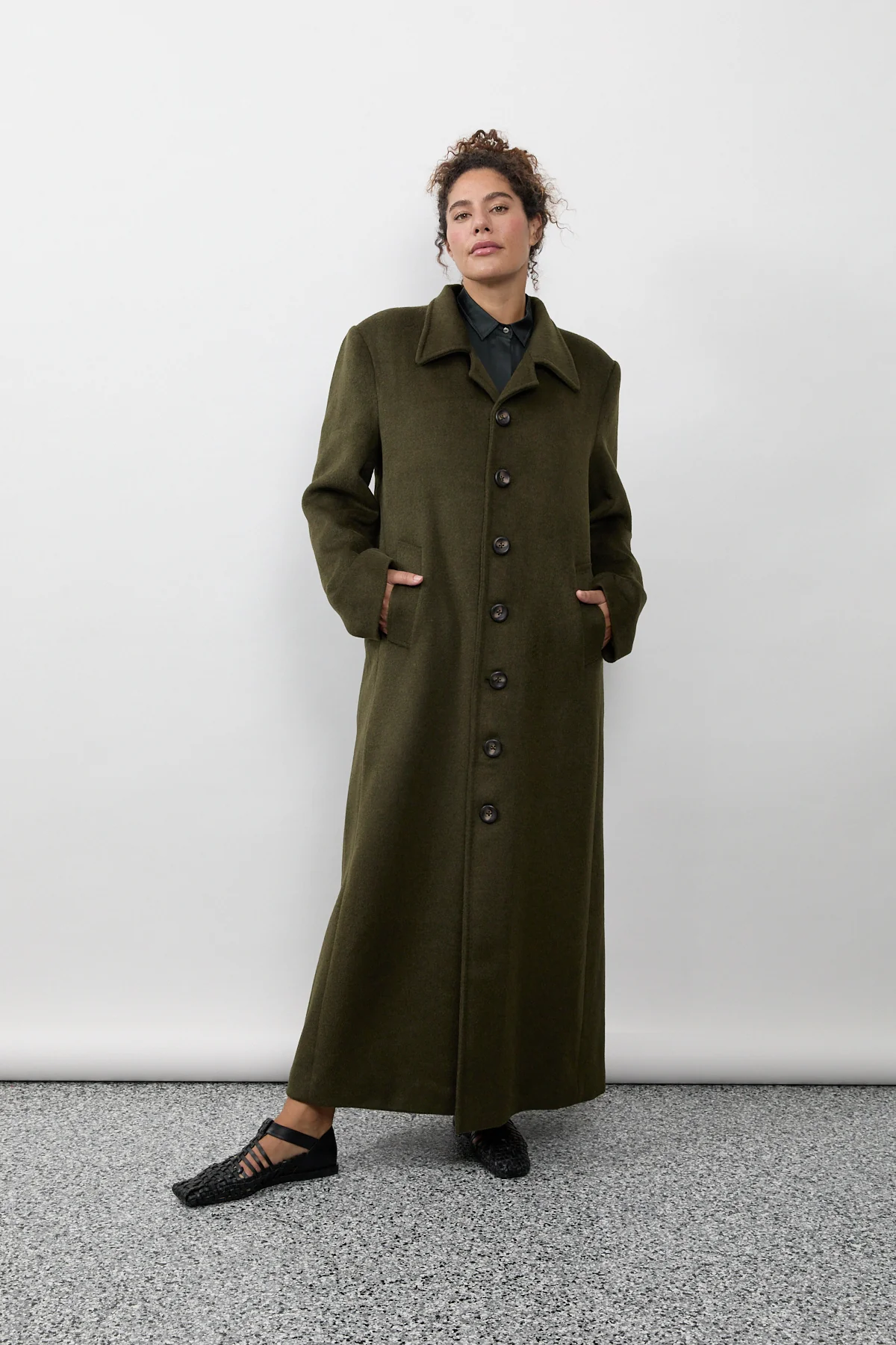Moss Long Wool Coat [final sale] - Image 14