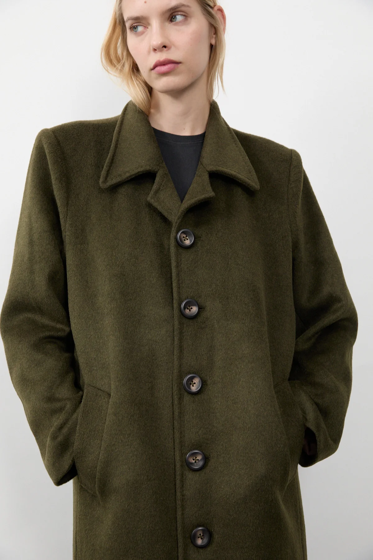 Moss Long Wool Coat [final sale] - Image 5