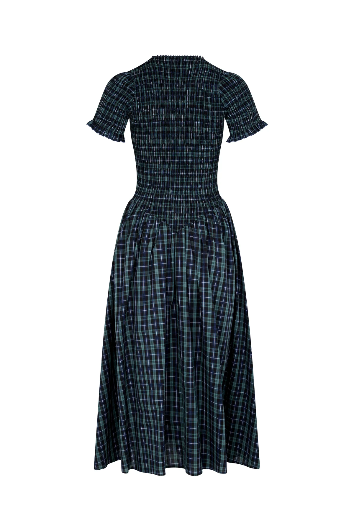 Navy Plaid Button Marta Dress - Image 14