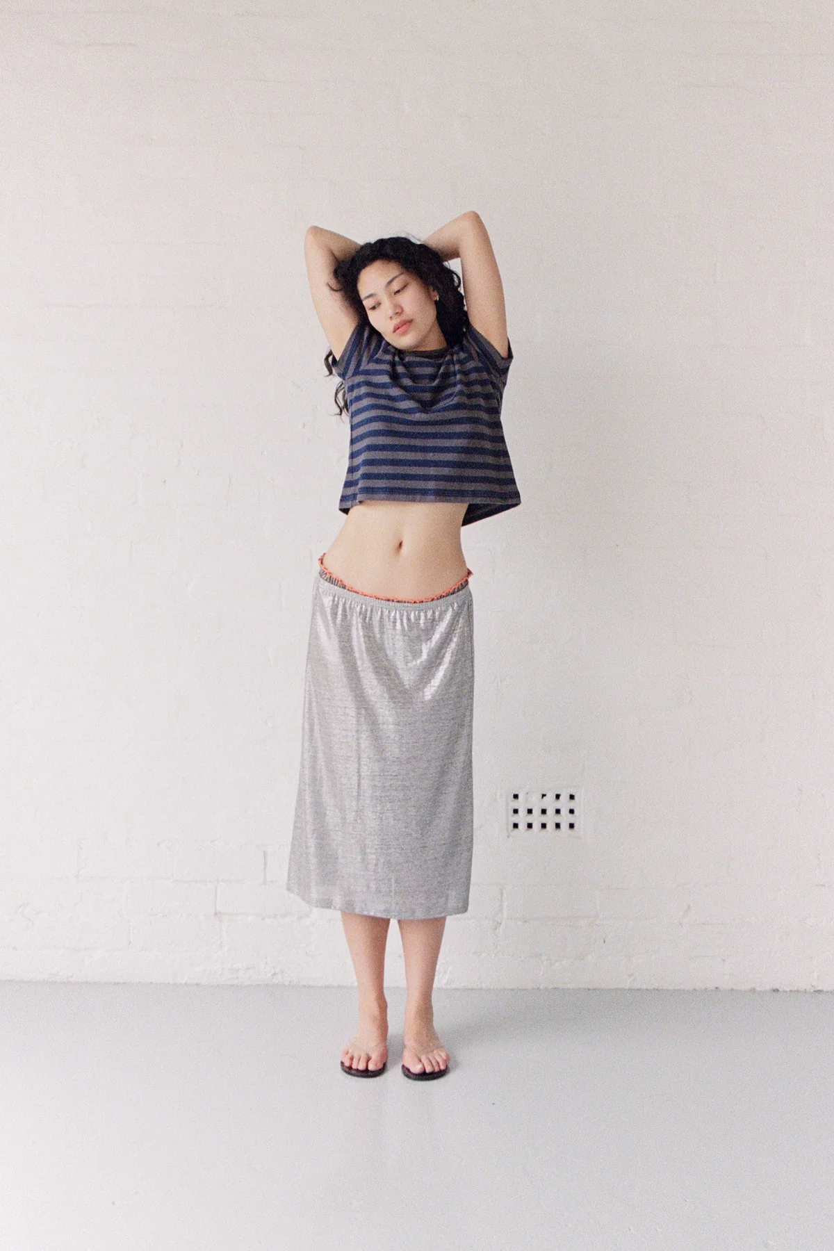 Navy Stripe Hemp Baby Tee - Image 6