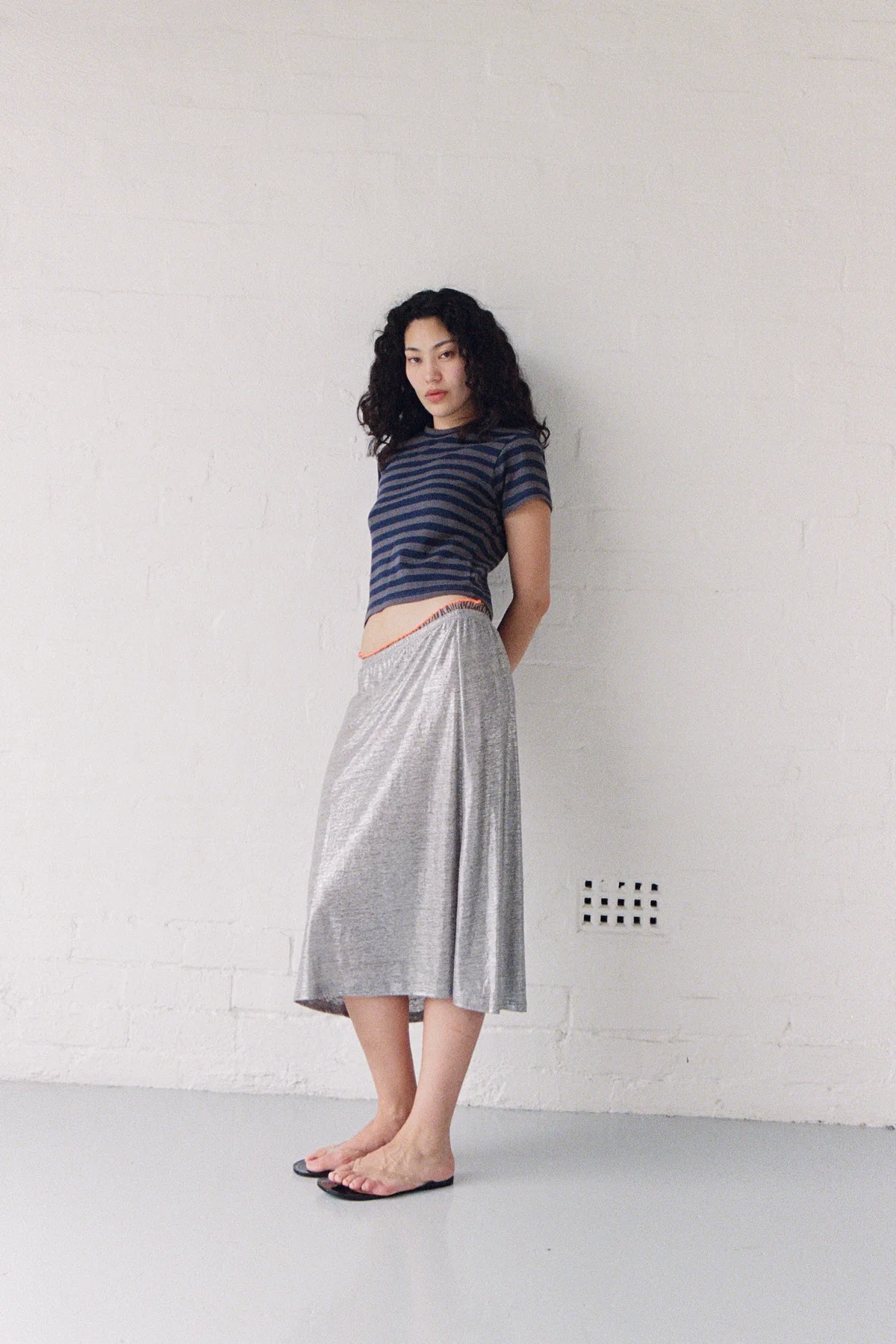 Navy Stripe Hemp Baby Tee - Image 7