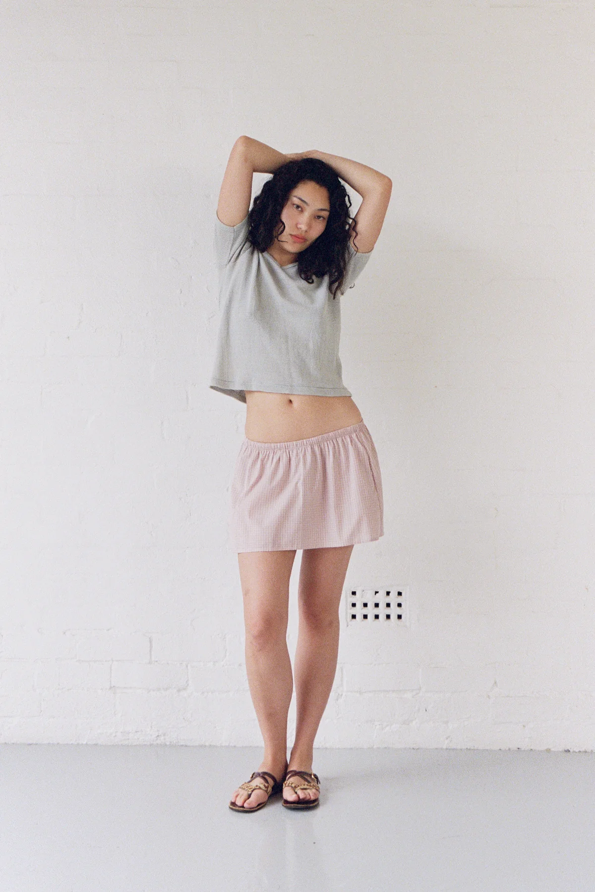 Pink Gingham Dylan Skirt - Image 3