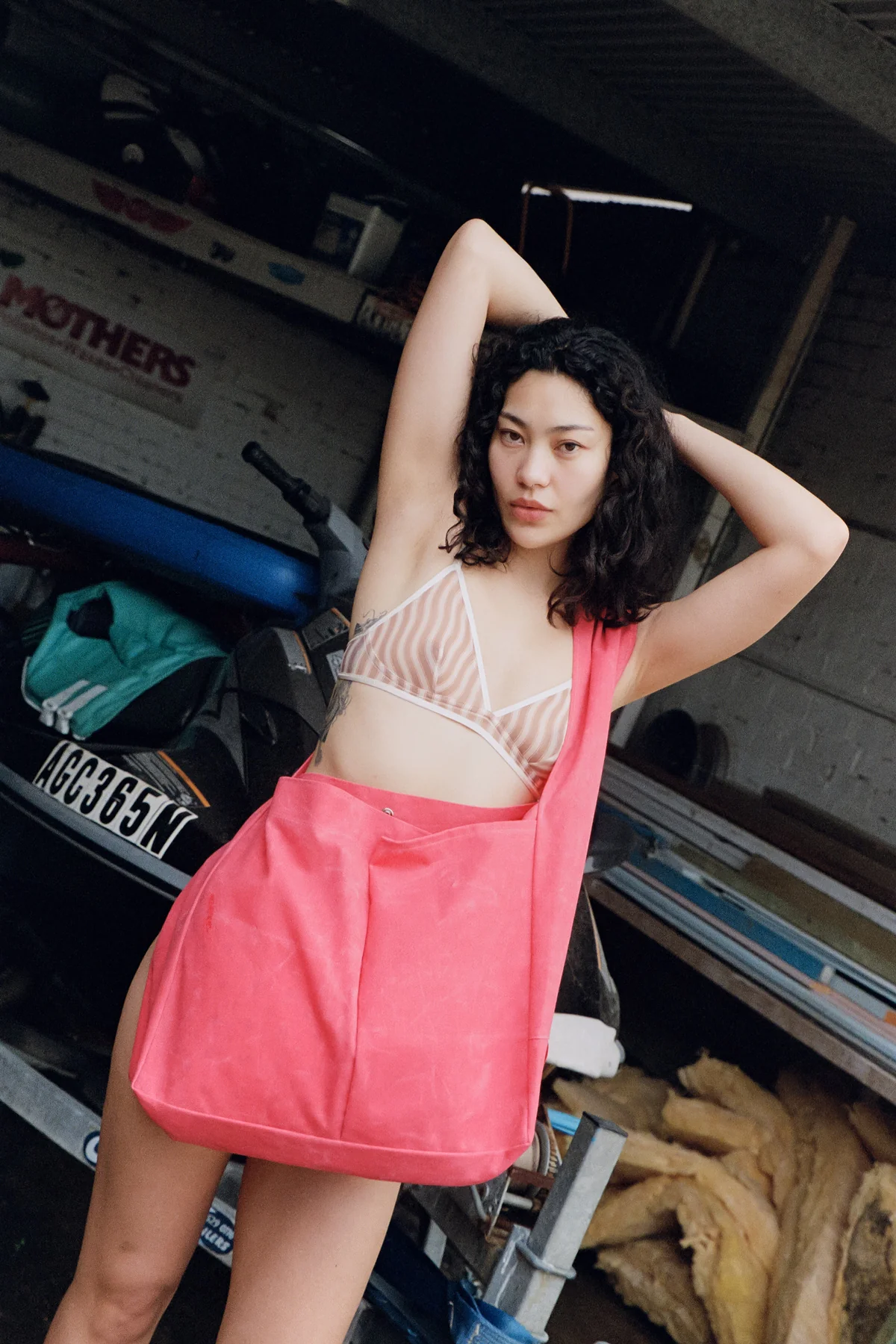 Red Crossbody Tote - Image 3