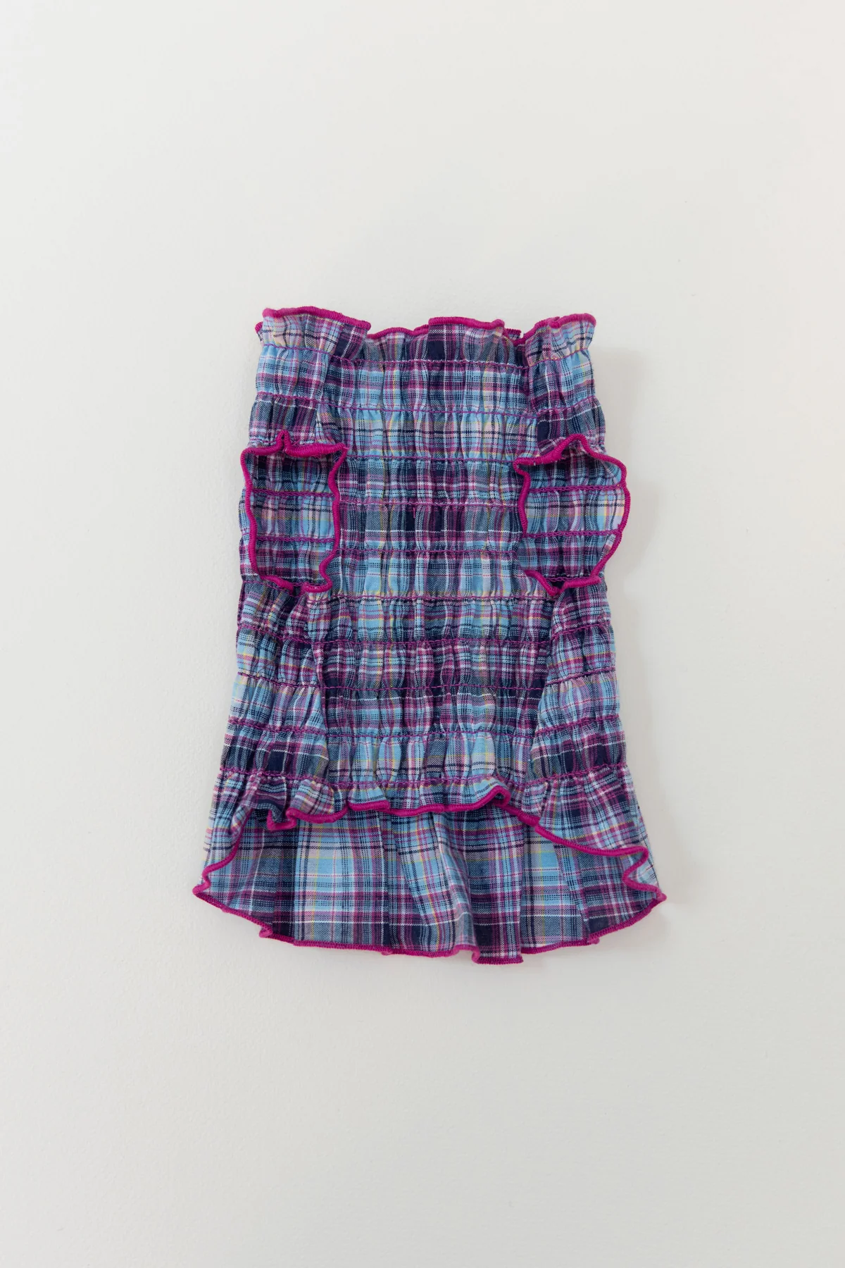Grape Plaid Ruched Dog Vest - Image 11