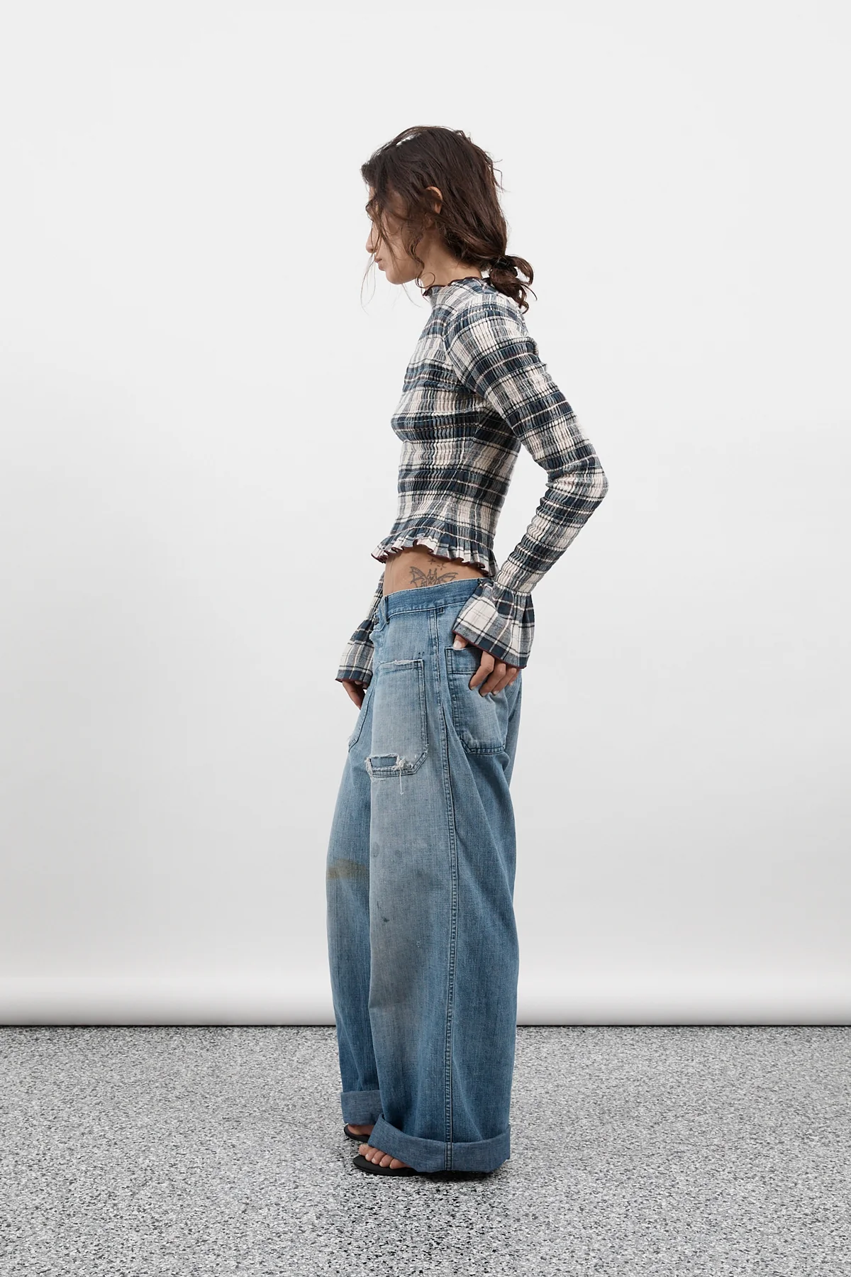 Salt Plaid Ruched Longsleeve - Image 11