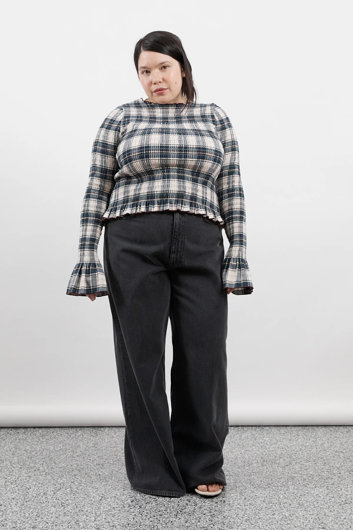 Salt Plaid Ruched Longsleeve - Image 12