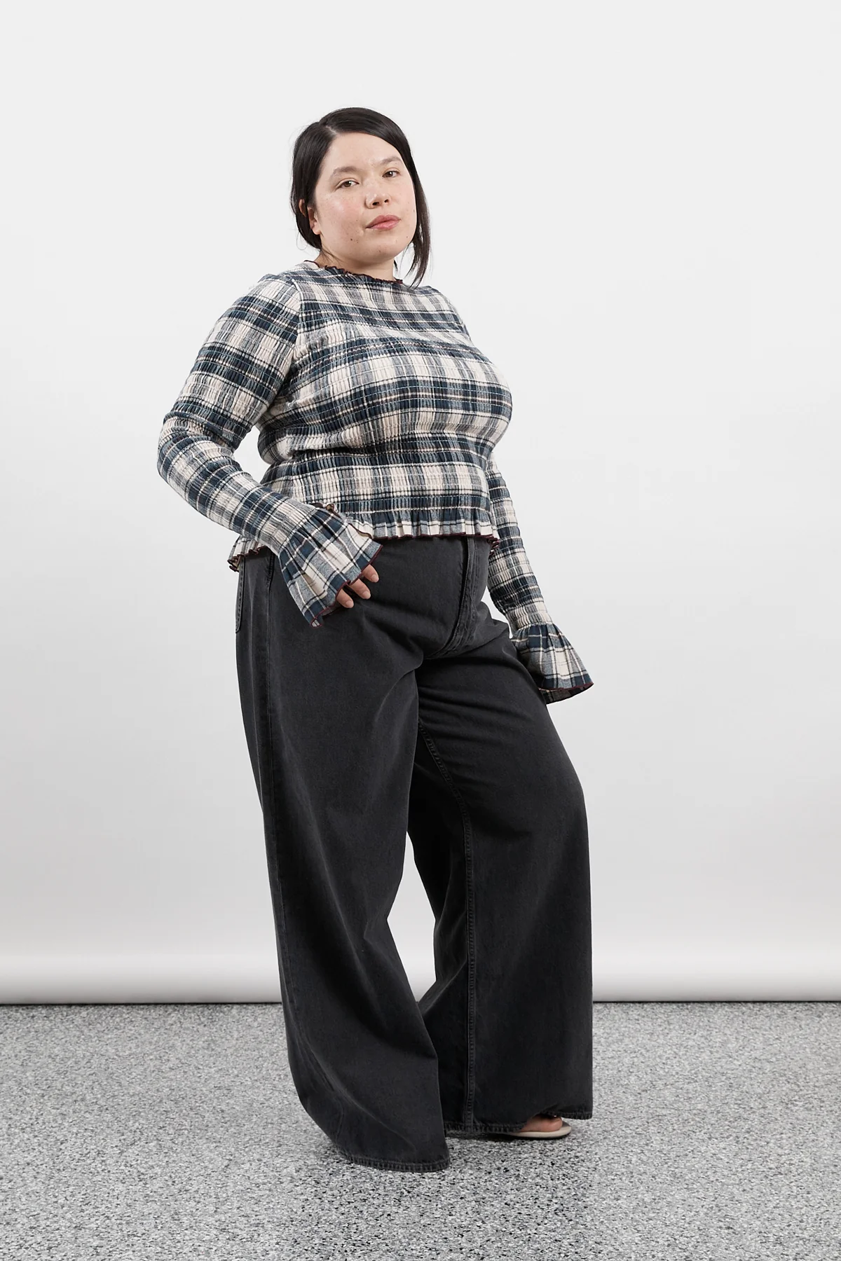 Salt Plaid Ruched Longsleeve - Image 13
