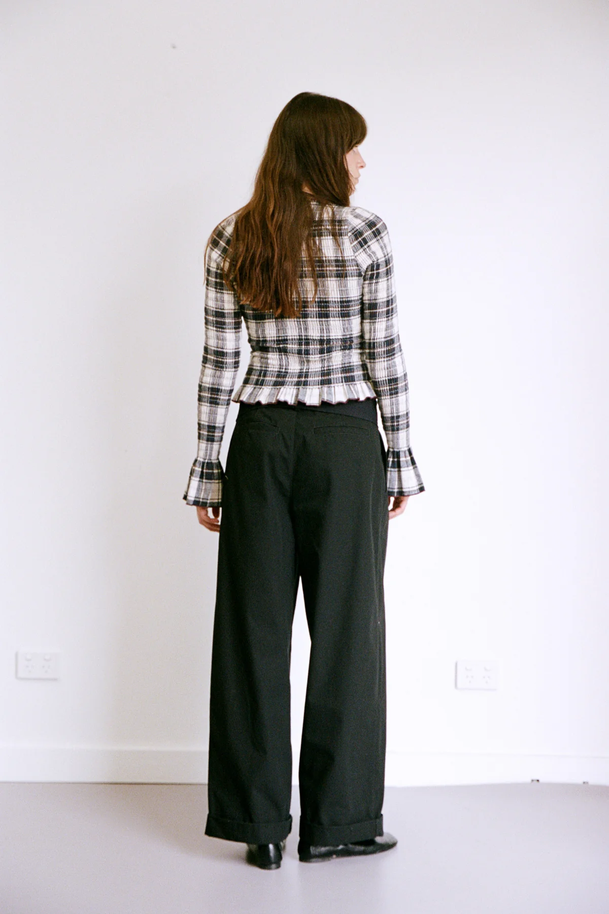 Salt Plaid Ruched Longsleeve - Image 5