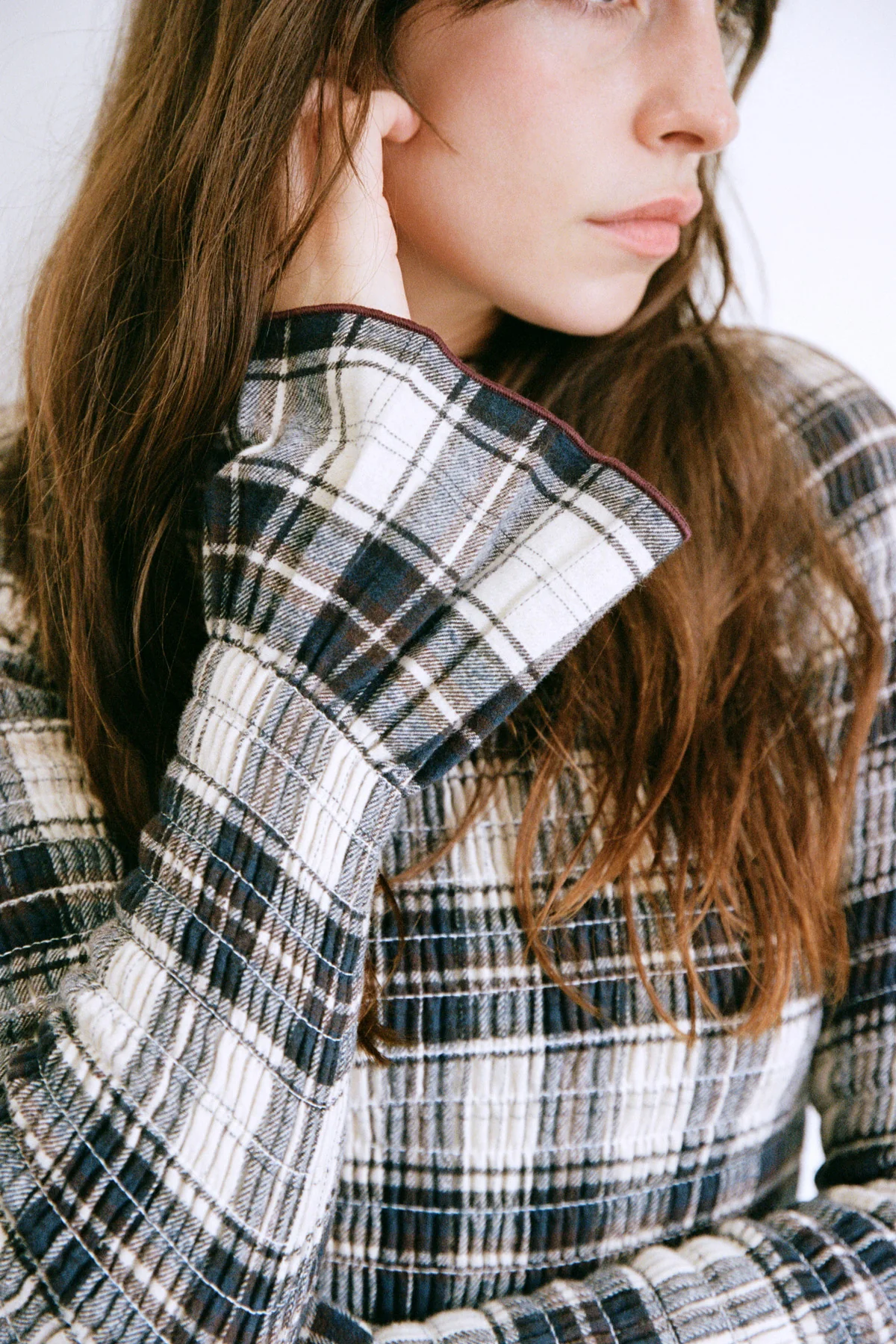 Salt Plaid Ruched Longsleeve - Image 6