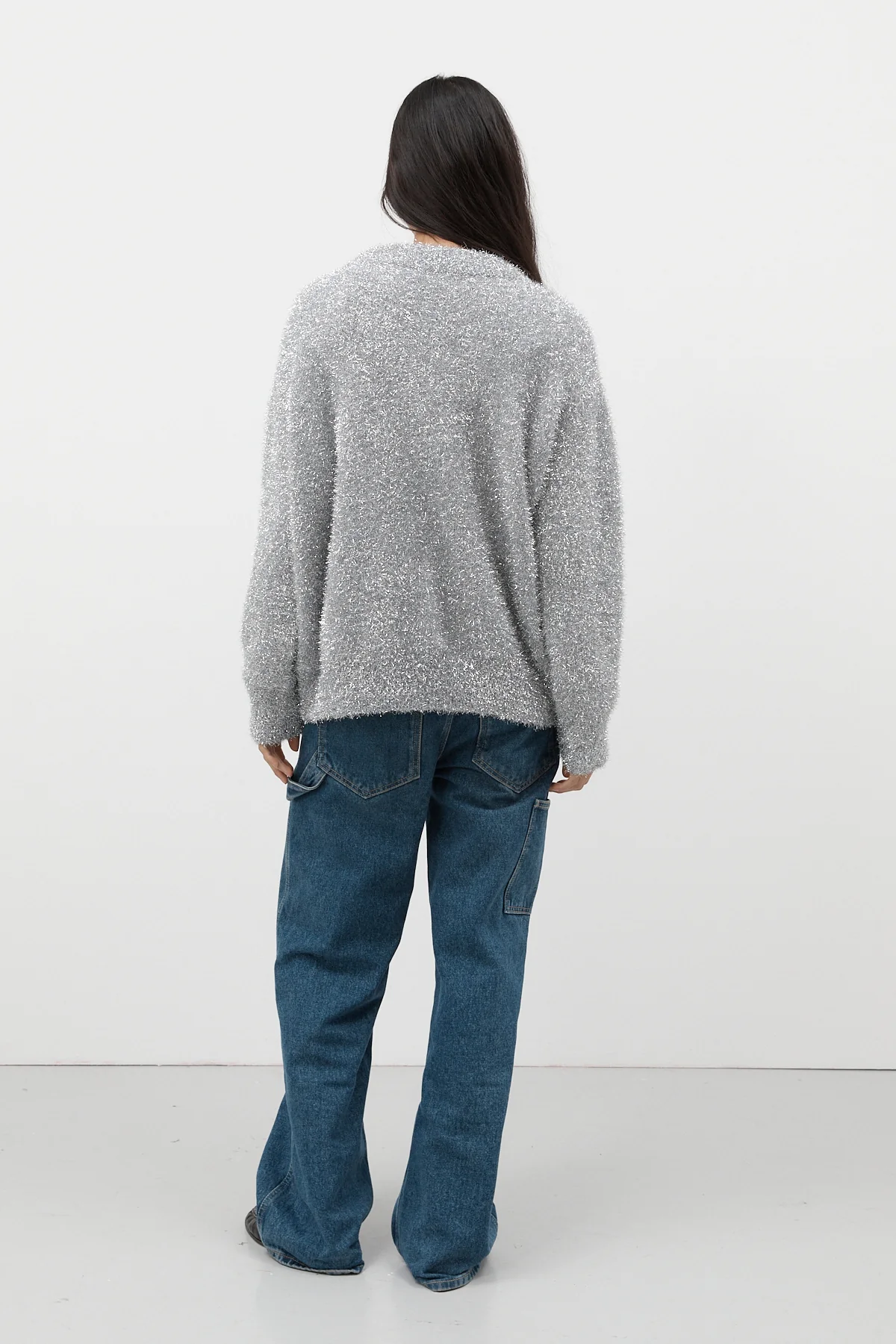 Silver Oversized Lurex Knit - Image 12