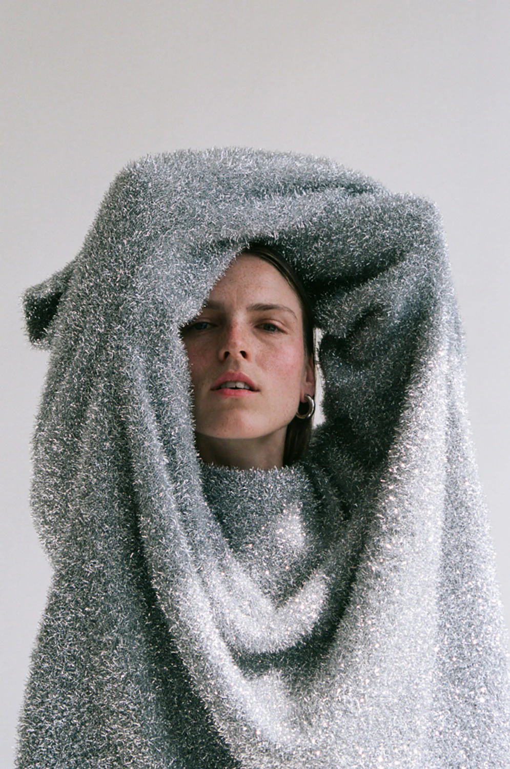 Silver Oversized Lurex Knit - Image 6