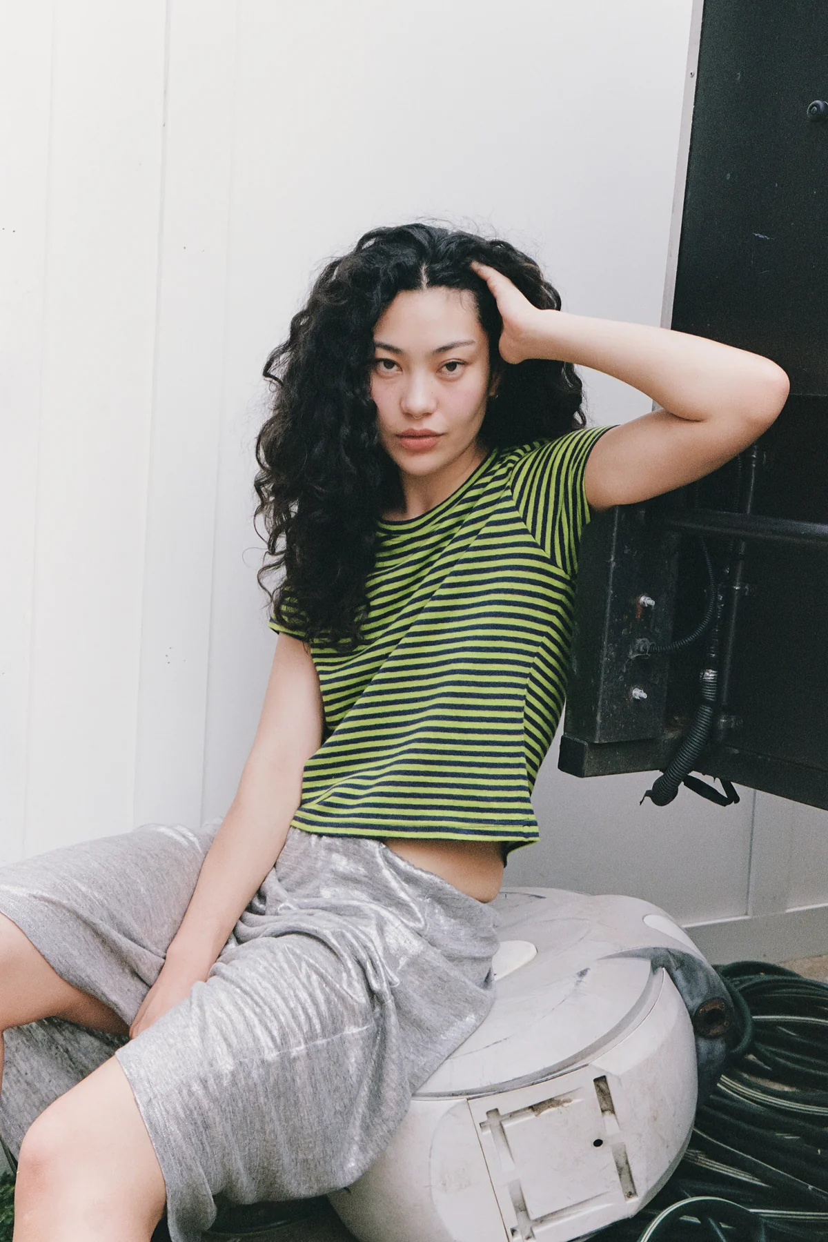 Slime Stripe Hemp Baby Tee - Image 4