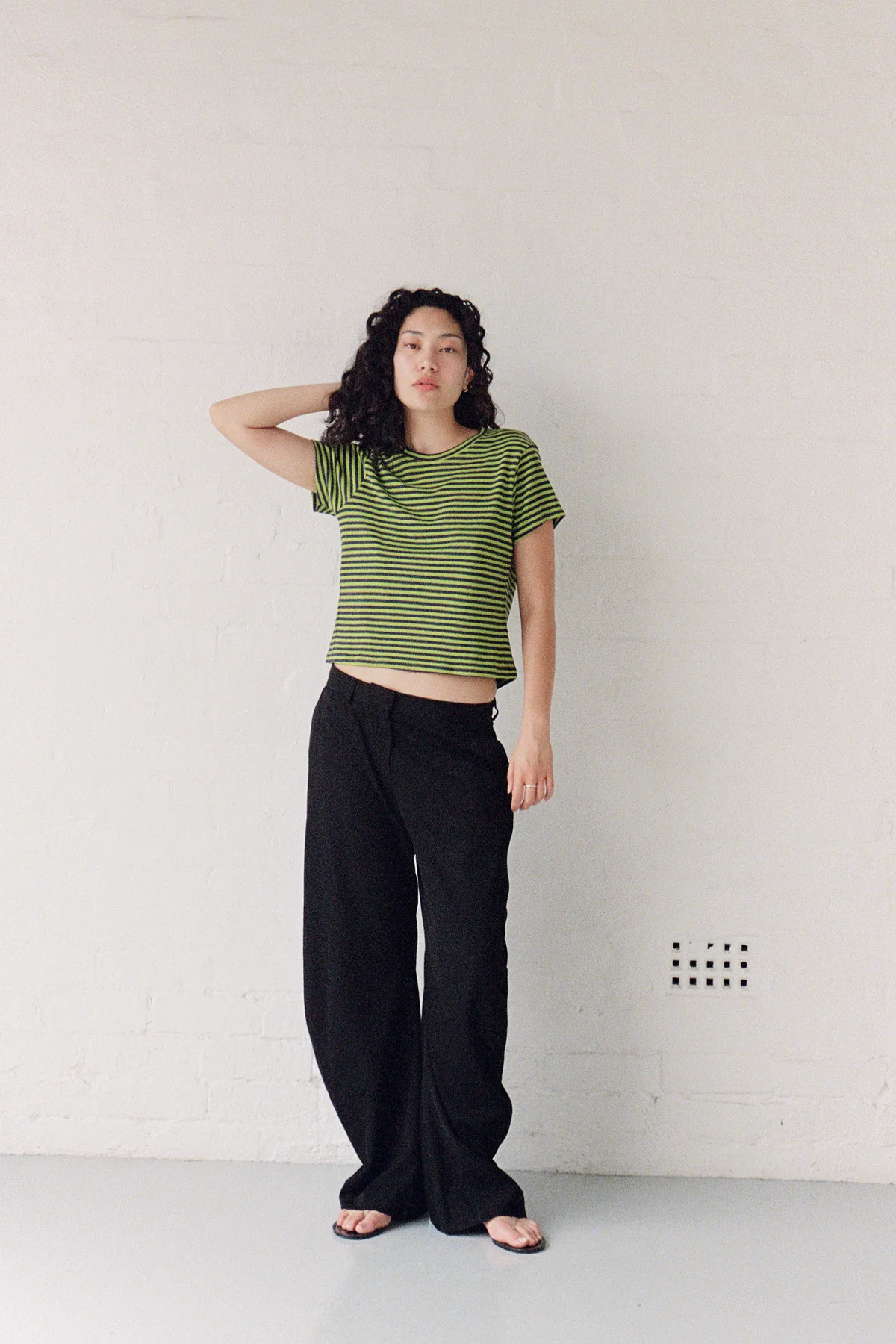 Slime Stripe Hemp Baby Tee - Image 5