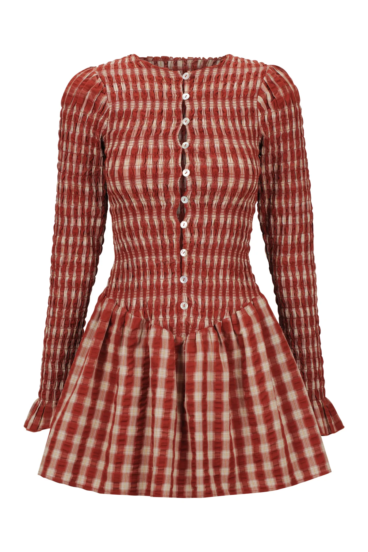 Tamarind Ruched Button Dress - Image 17