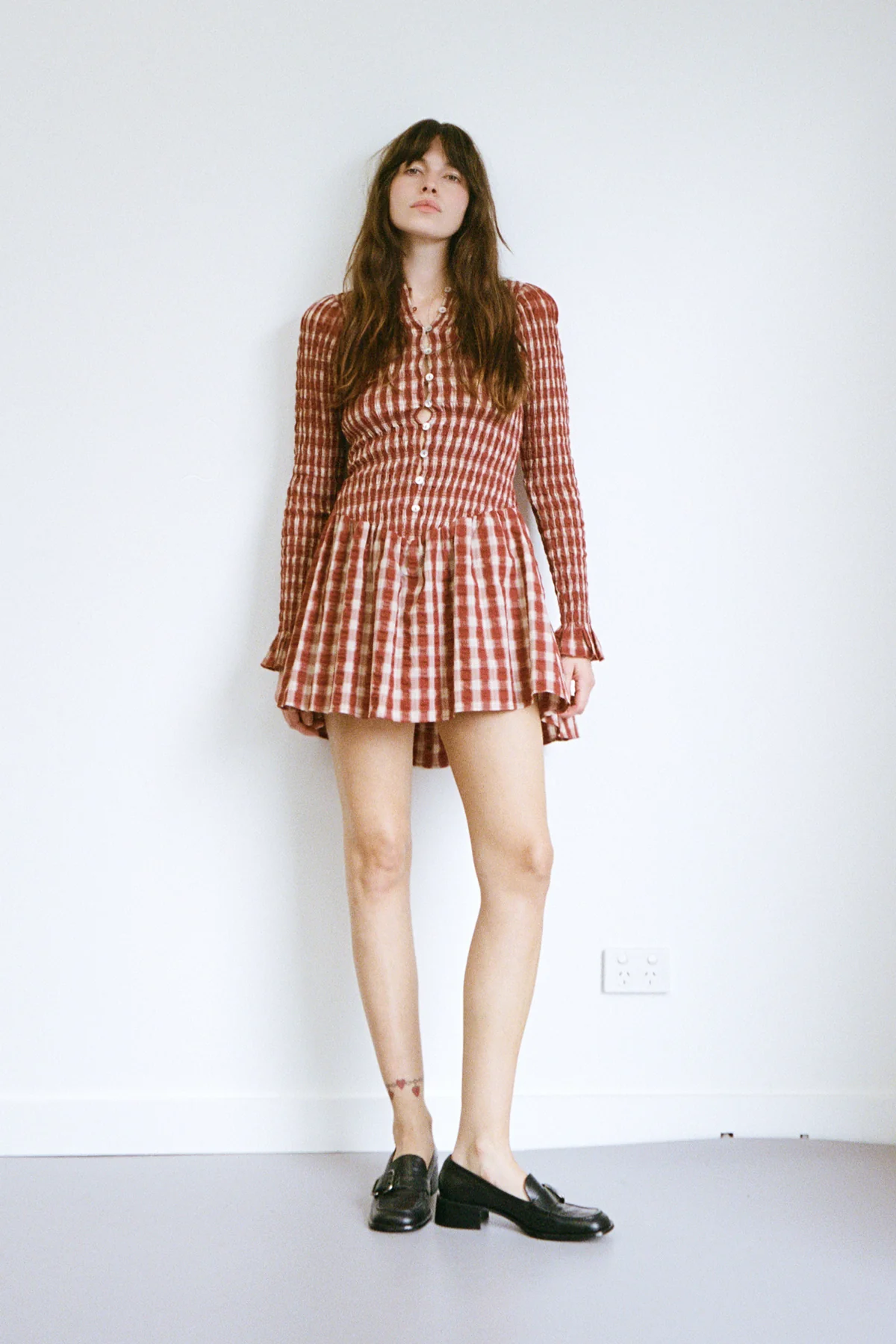 Tamarind Ruched Button Dress - Image 3