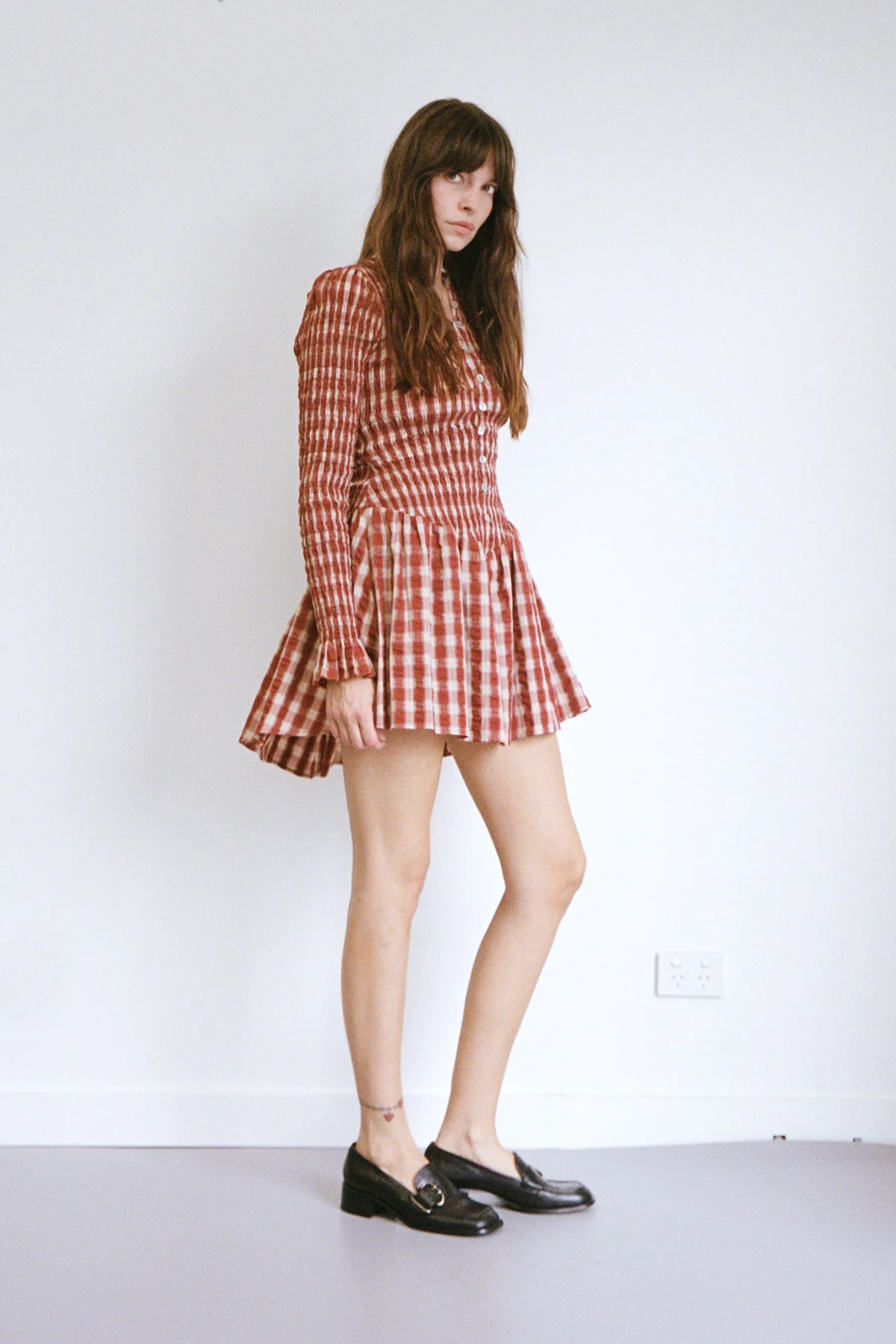 Tamarind Ruched Button Dress - Image 4