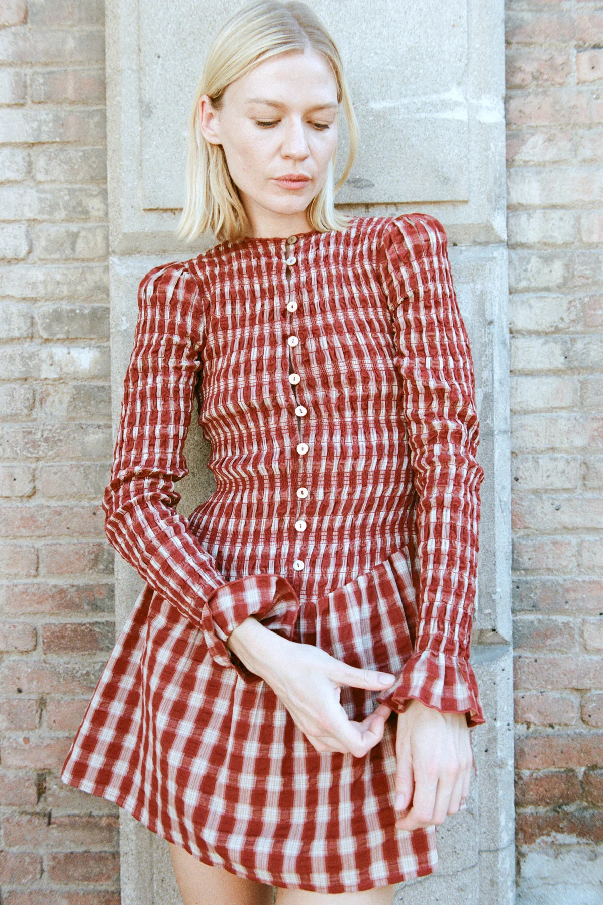 Tamarind Ruched Button Dress - Image 8