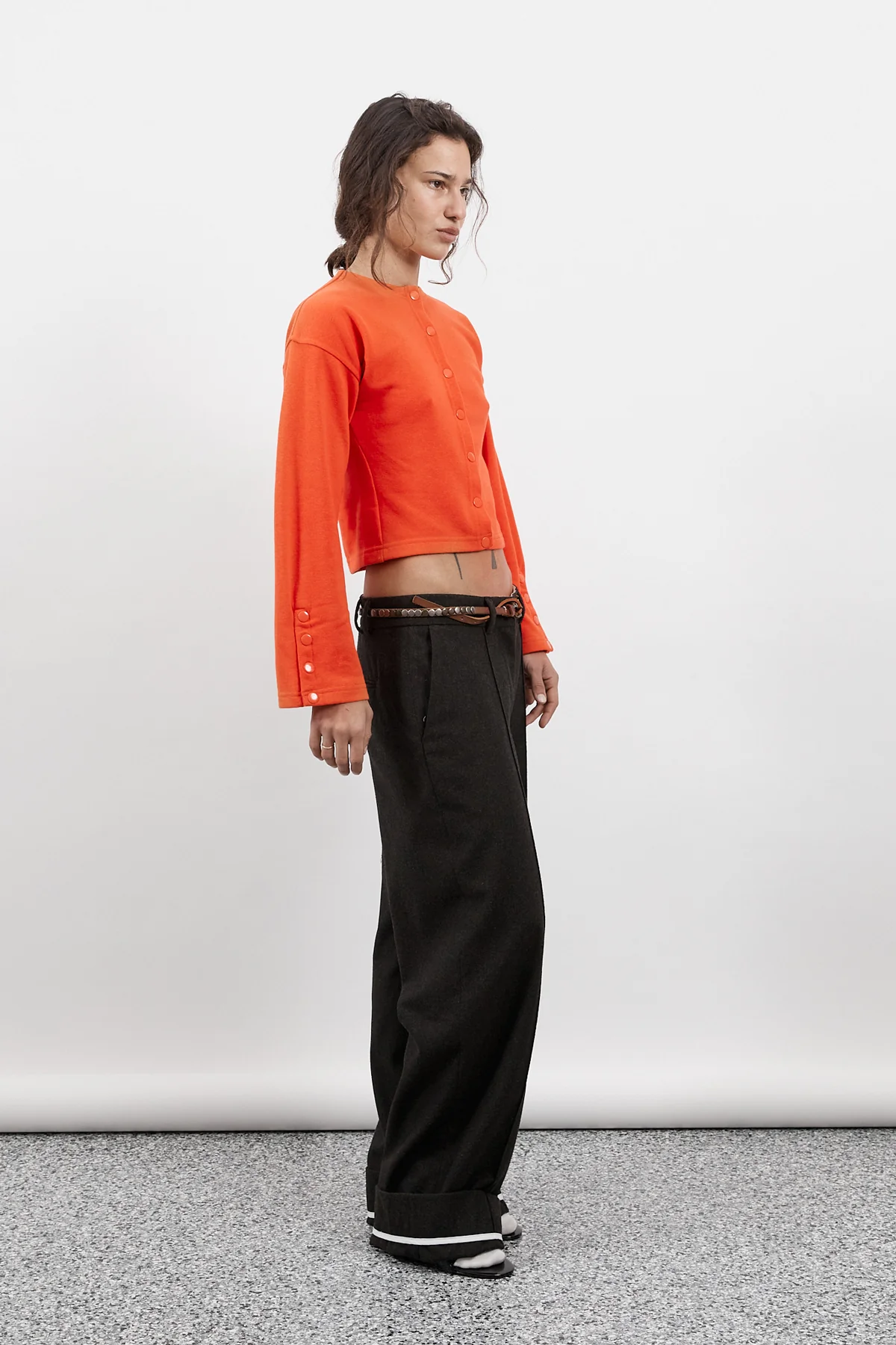 Tangerine Hemp Fleece Cardigan - Image 11