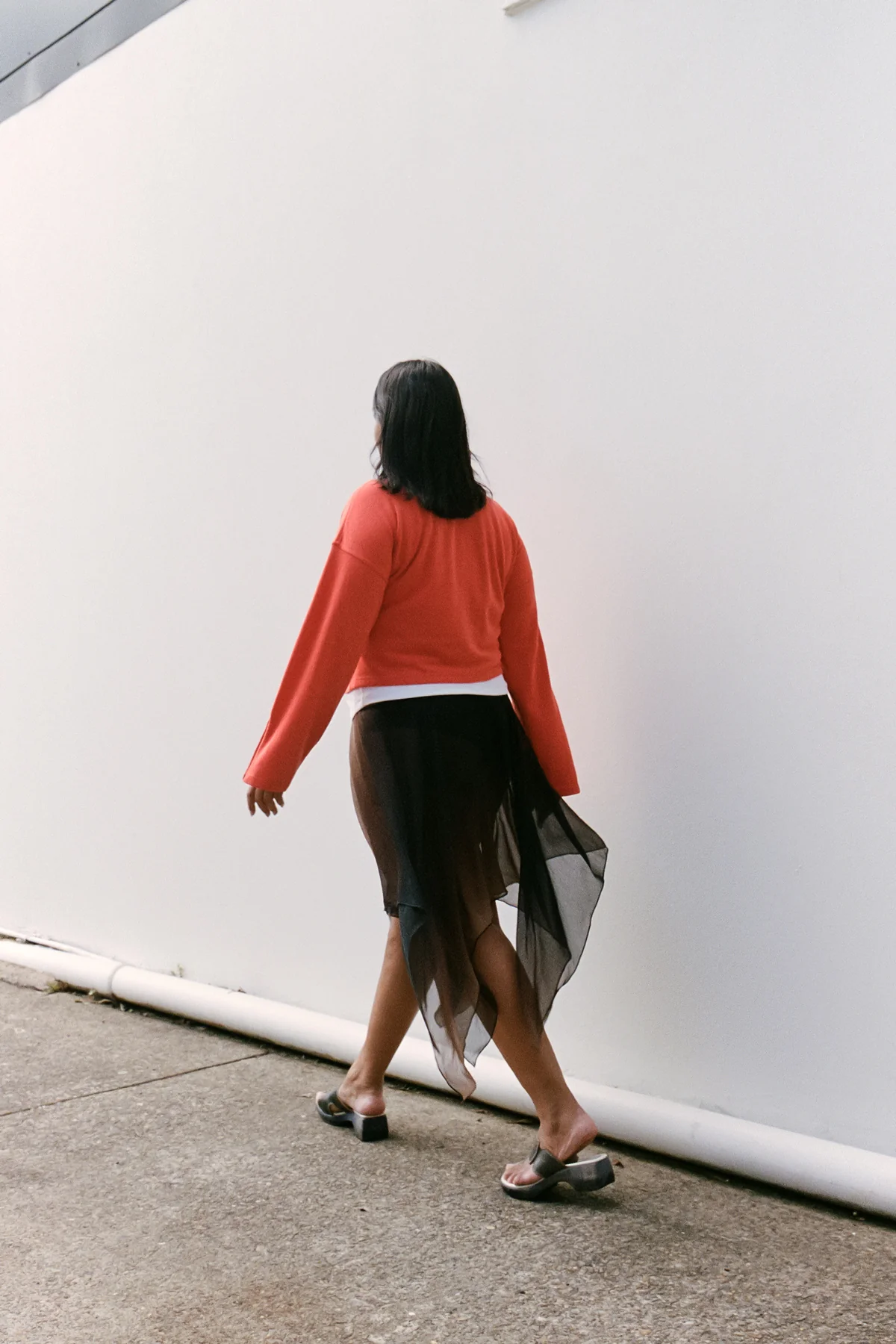 Tangerine Hemp Fleece Cardigan - Image 3