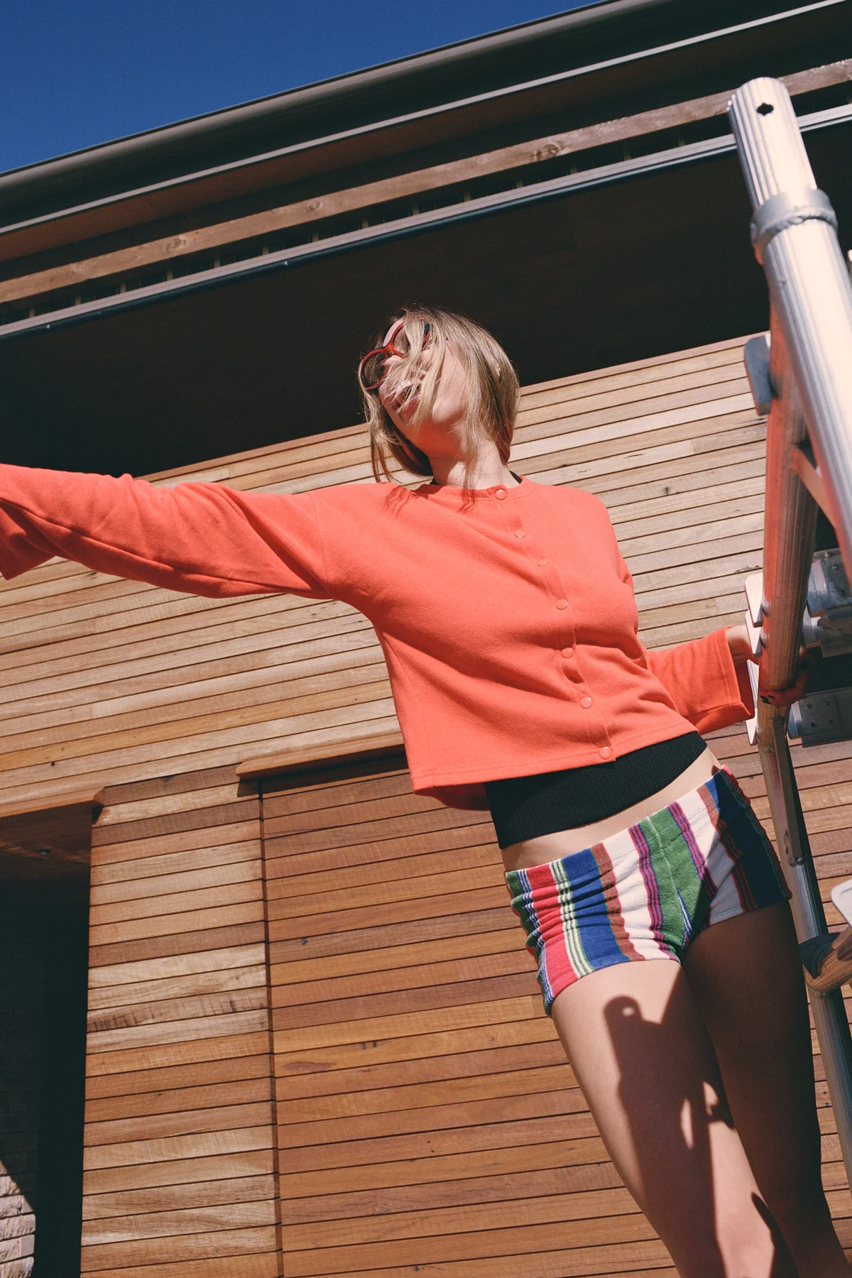 Tangerine Hemp Fleece Cardigan - Image 7
