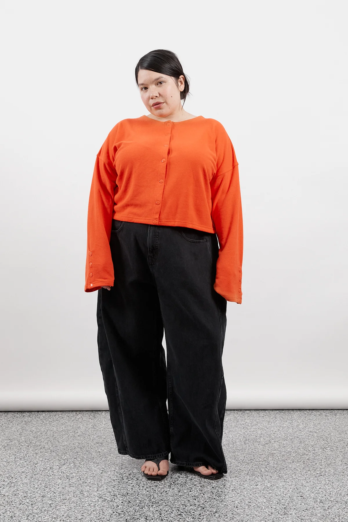 Tangerine Hemp Fleece Cardigan - Image 8