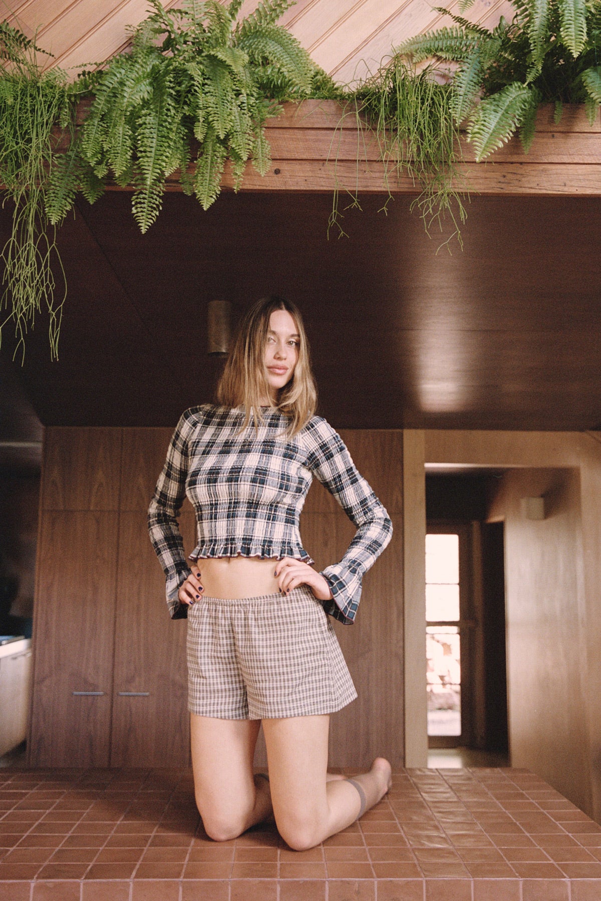 Toast Gingham Mini Shorts [final sale] - Image 4